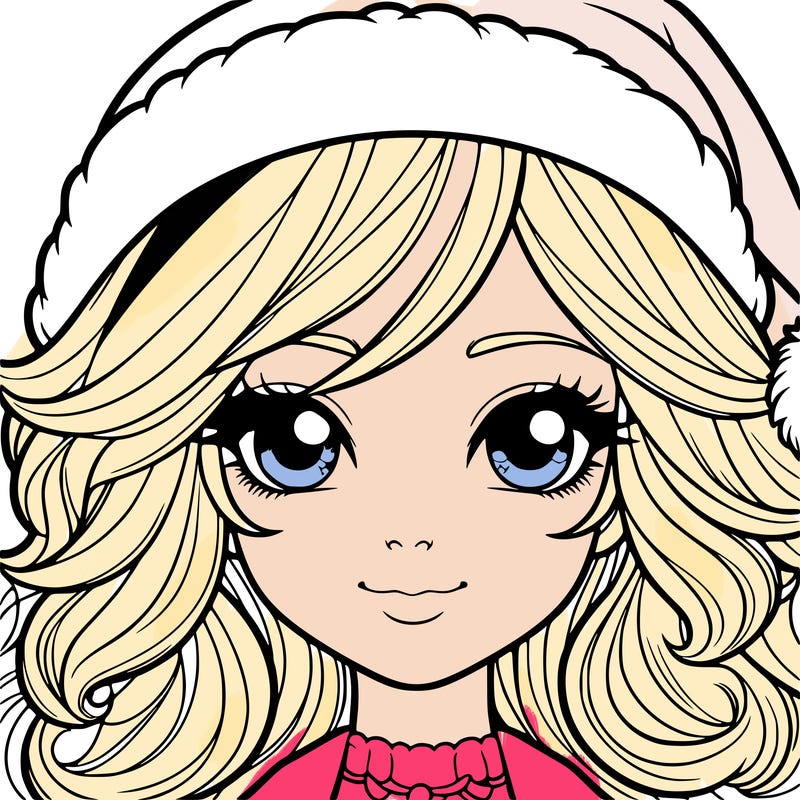 realistic christmas girl