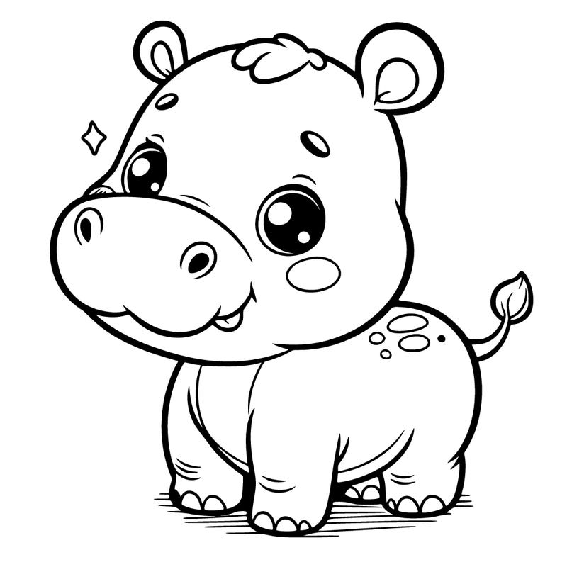 hippo cute and easy