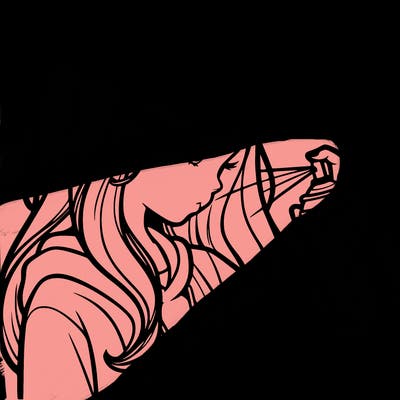 a realistic girl spray painting