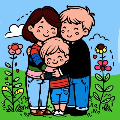 parents hugging