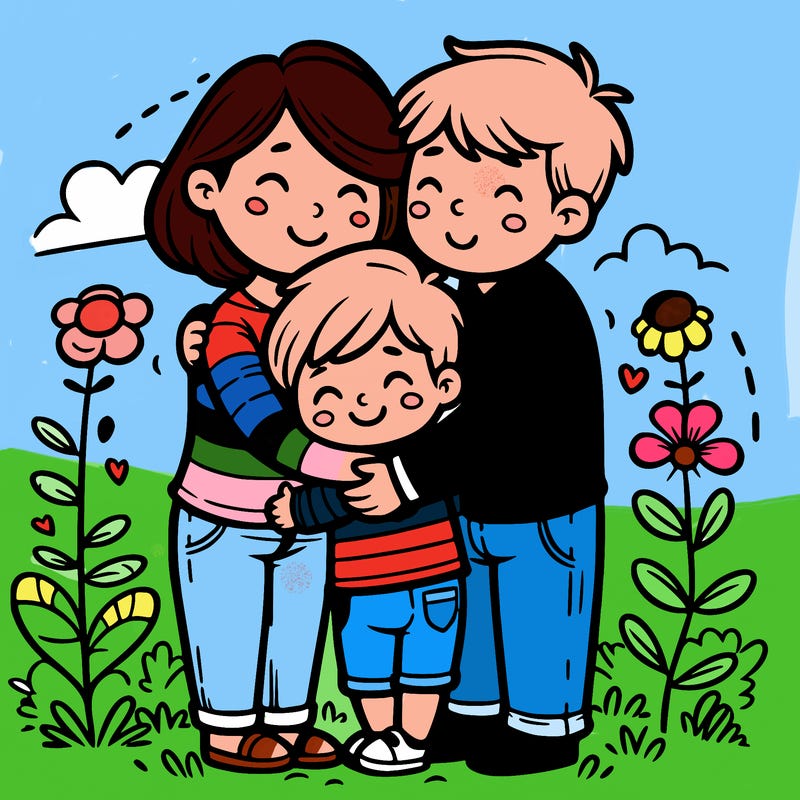 parents hugging