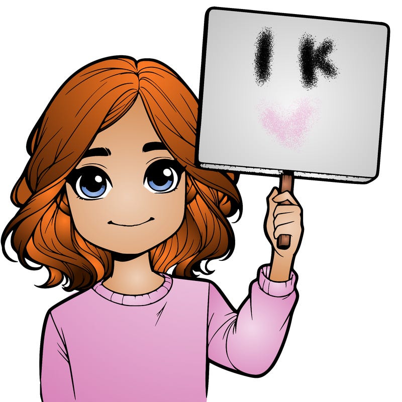 realistic girl holding up a sign