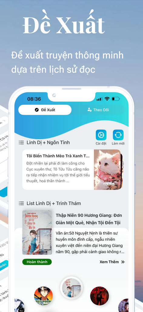 TruyenHD - Đọc Truyện Full - TruyenHD app personalized story recommendations screen