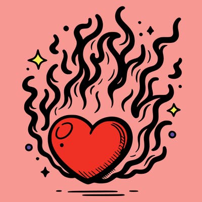 flaming heart