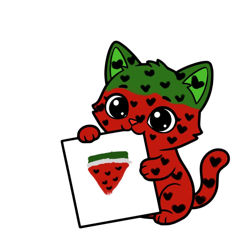 a small cat with a blank sheet of paper in its hand. the cat is sooooooo cute!