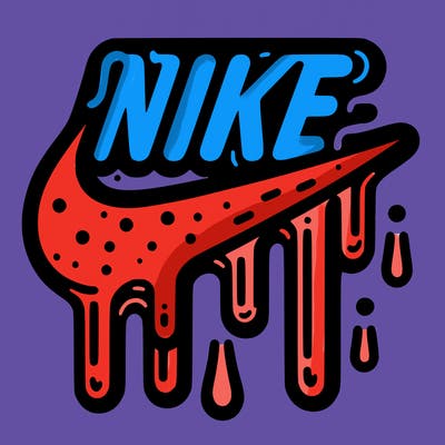 nike driping logo