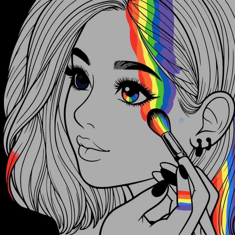 a realistic girl doing her makeup