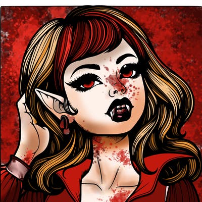 vampire girl realistic