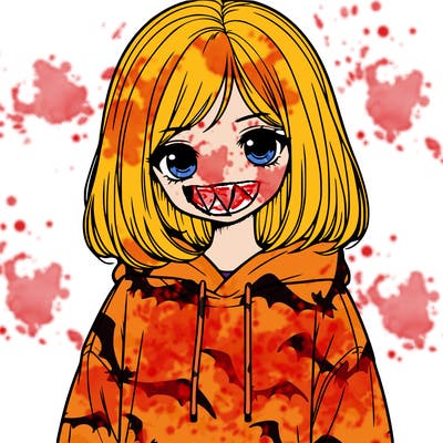 a realistic girl wearing an oversized hoodie