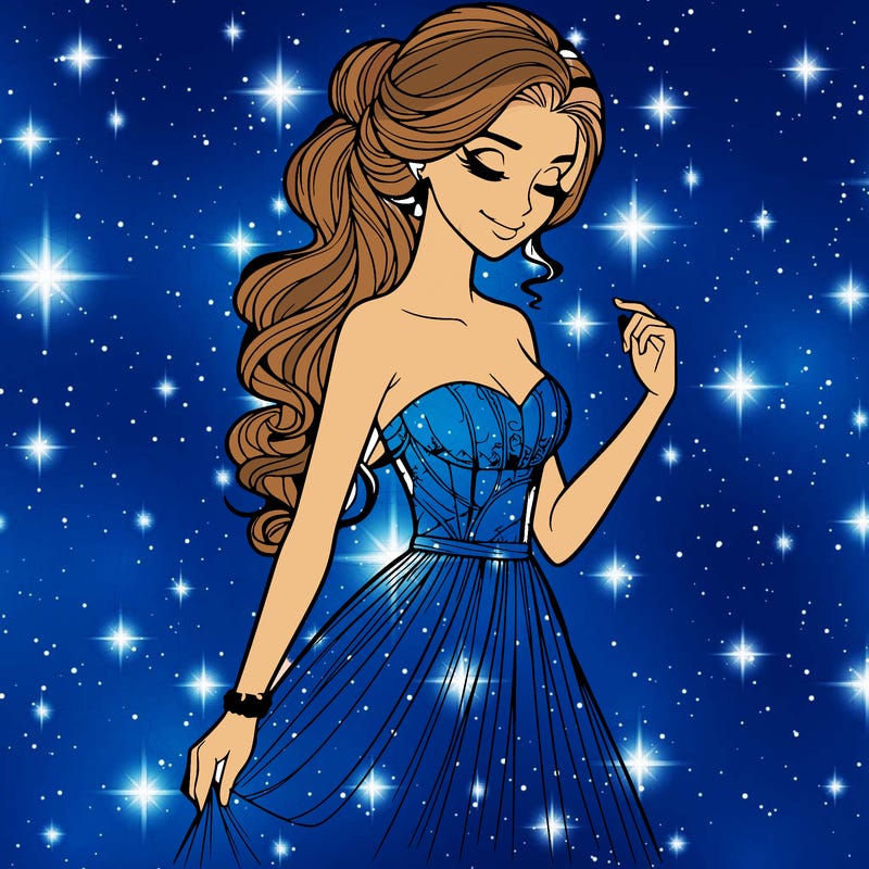 a realistic woman wearing an elegant dress