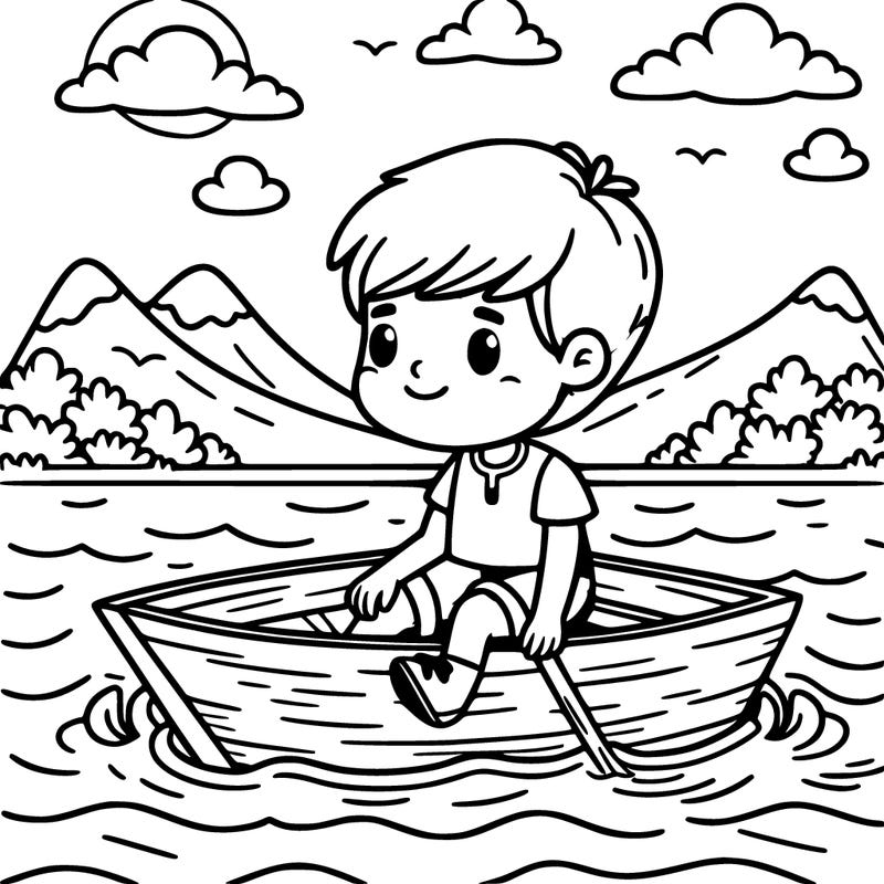 boy on water
