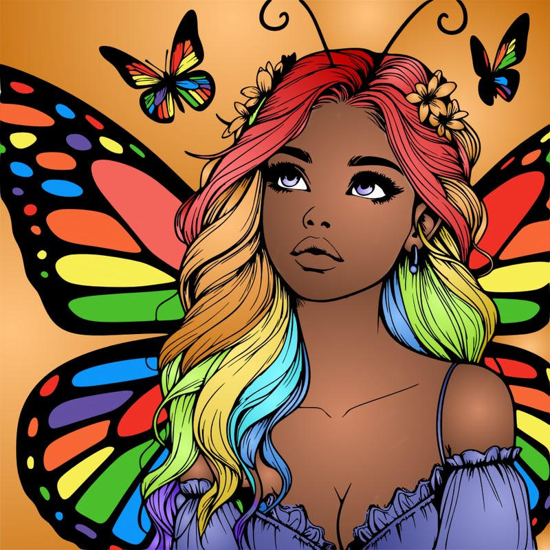 butterfly fairy realistic girl