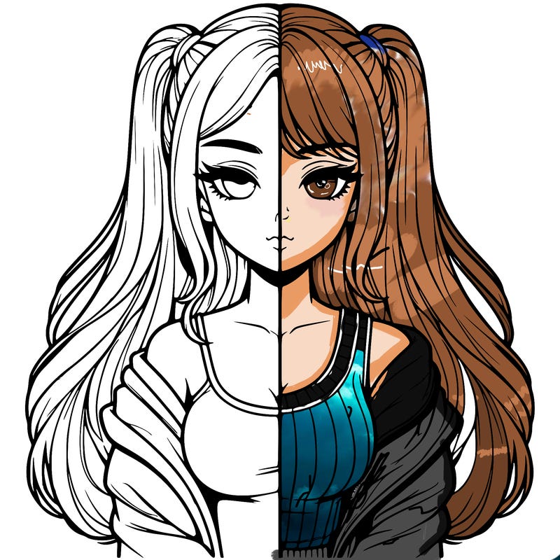 realistic girl split