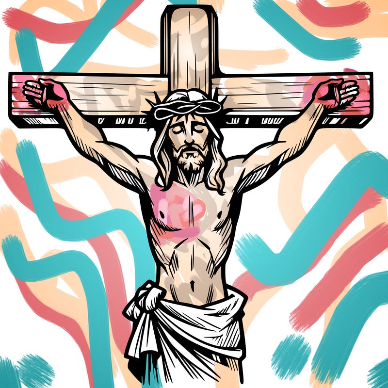 jesus on the cross dieing for our sins