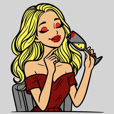 girl drinking champagne