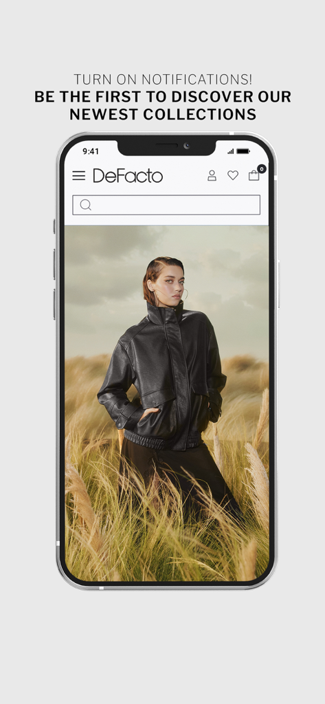 DeFacto - Clothing & Shopping - DeFacto mobile app home screen showing newest collections