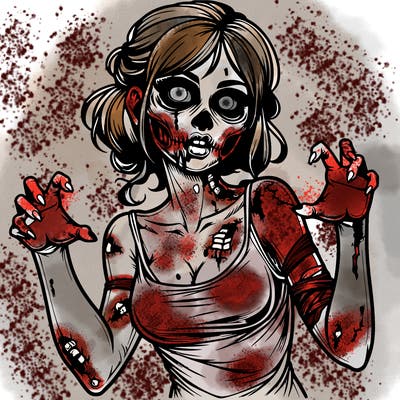 realistic zombie girl