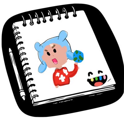 a blank sketch pad