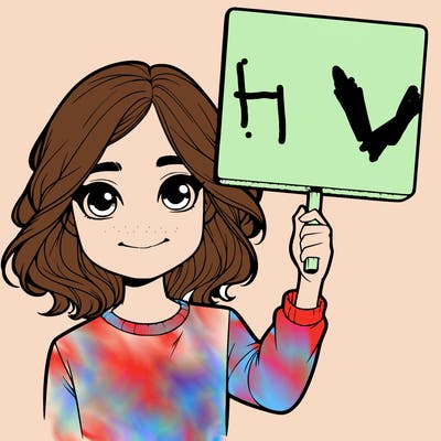 realistic girl holding up a sign