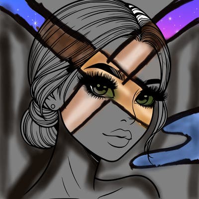 realistic girl with lashes