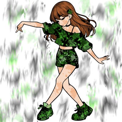 realistic girl danceing