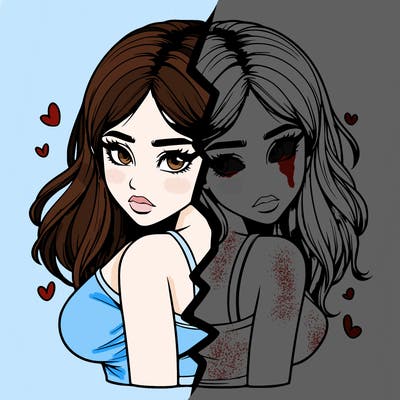 realistic girl split