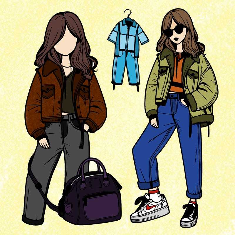 model, with cool clothes