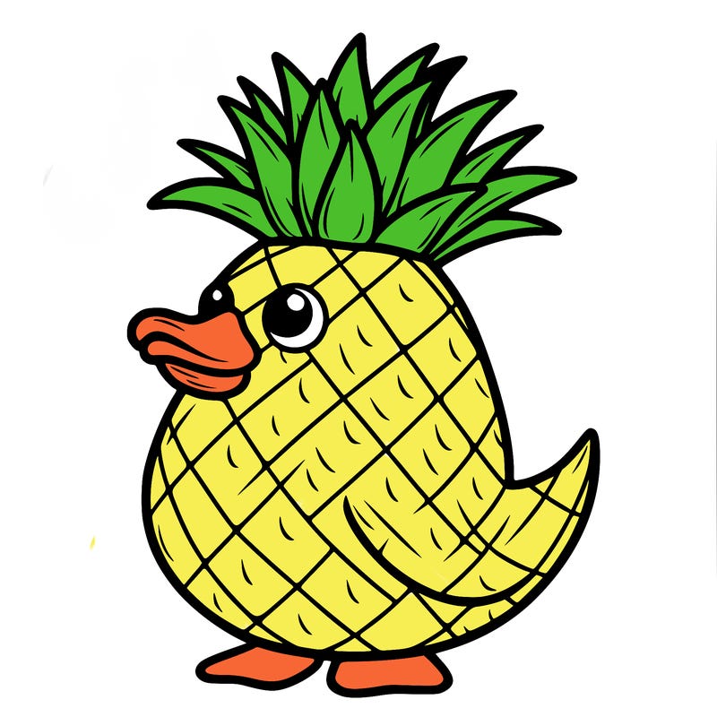 a pineapple duck named georgie from moriah elizabeth on youtube