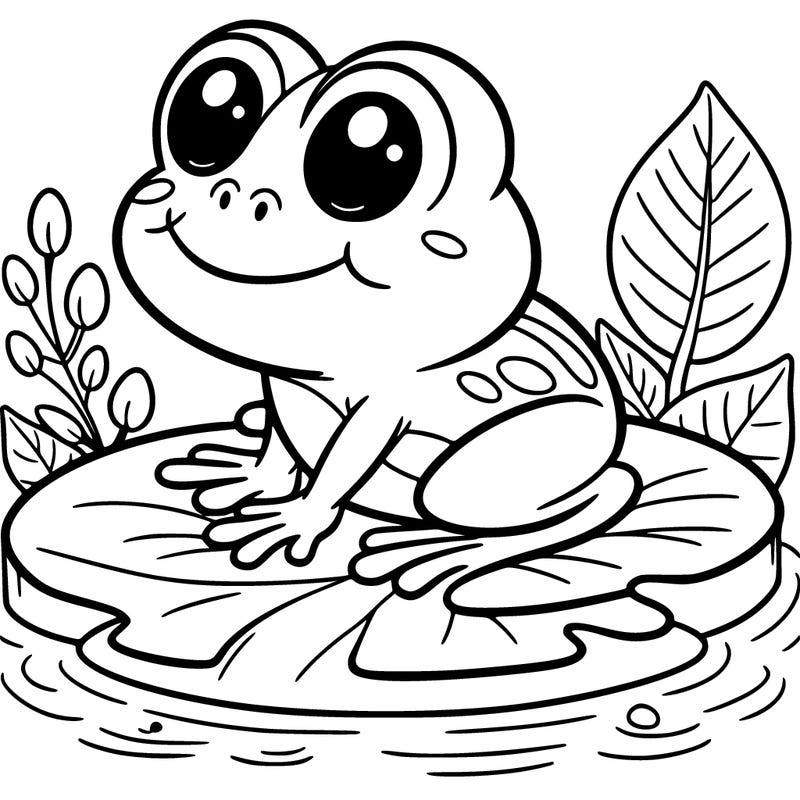 frog sitting on a lily pad