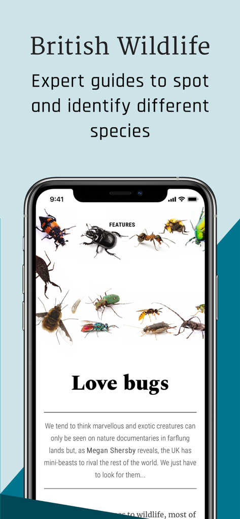 BBC Countryfile Magazine - A guide to identifying British wildlife and insects in the BBC Countryfile Magazine app