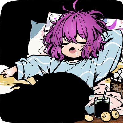 messy lazy anime girl