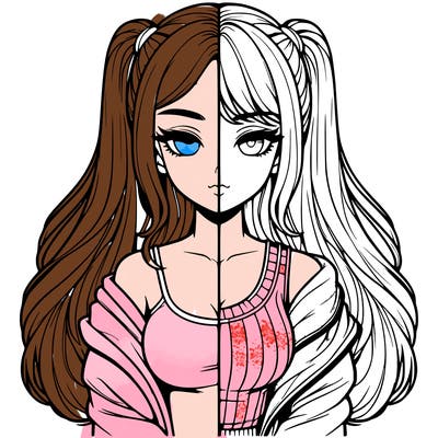 realistic girl split