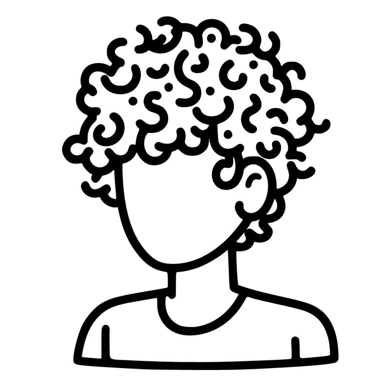 man with curly hair
