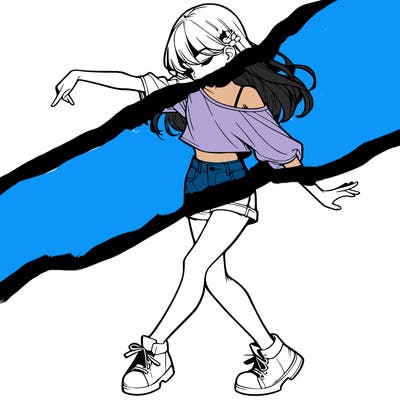 realistic girl danceing