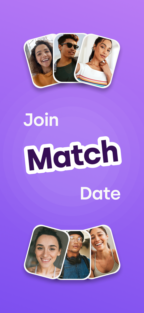 CSL: Casual Dating App - Mobile app screen for CSL with user photos and text saying Join Match Date