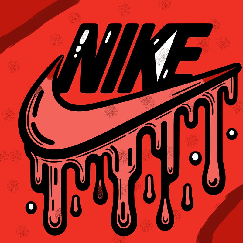 dripping nike logo