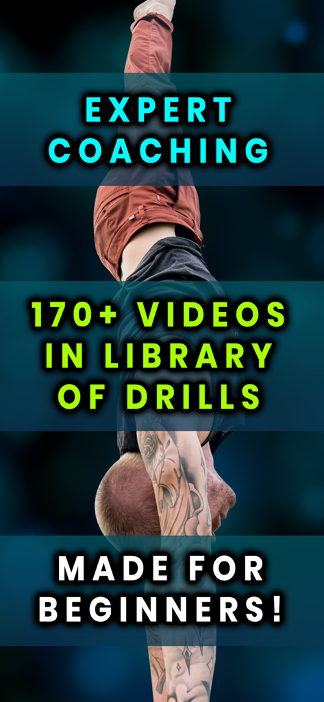 Aplicación Handstand Coach con ejercicios expertos y más de 170 videos para principiantes