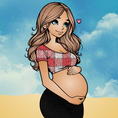 realistic pregnant girl