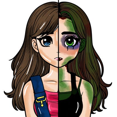 realistic girl split