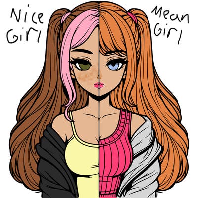 realistic girl split