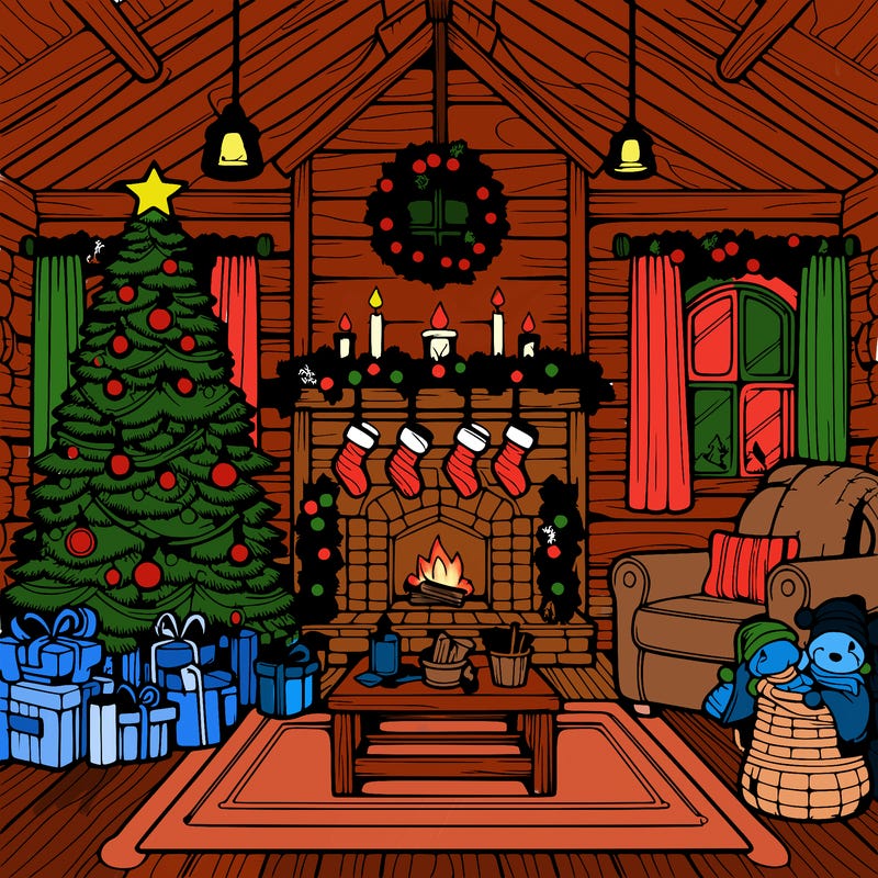 christmas house interior