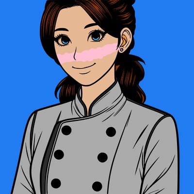 realistic asian woman cuisine chef