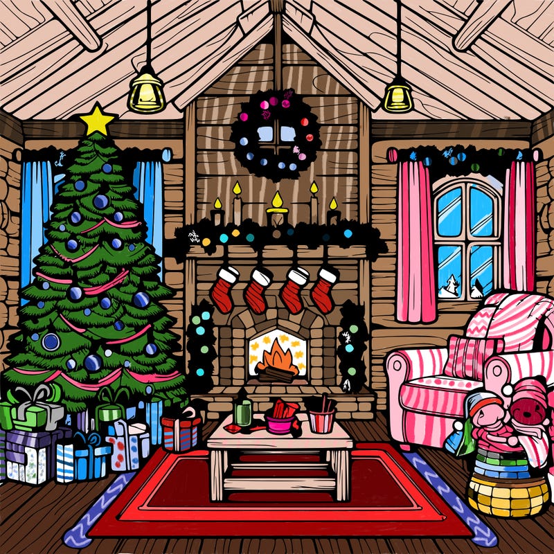 christmas house interior