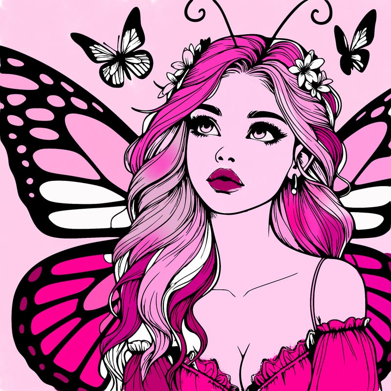 butterfly fairy realistic girl
