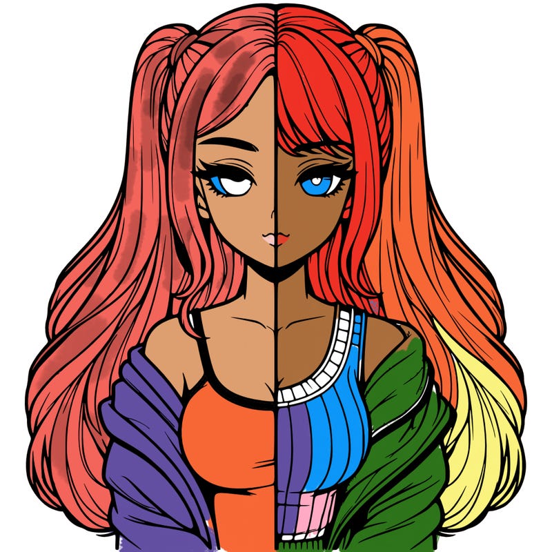 realistic girl split