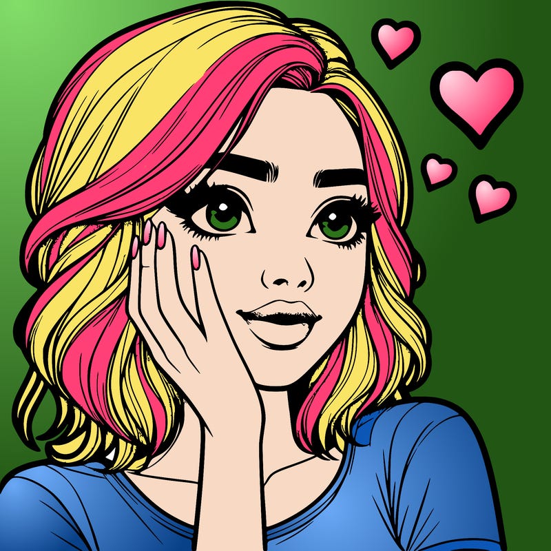 realistic lovestruck girl