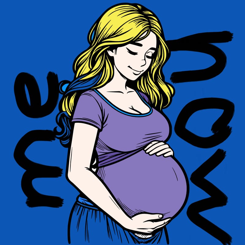 woman heavily pregnant realistic