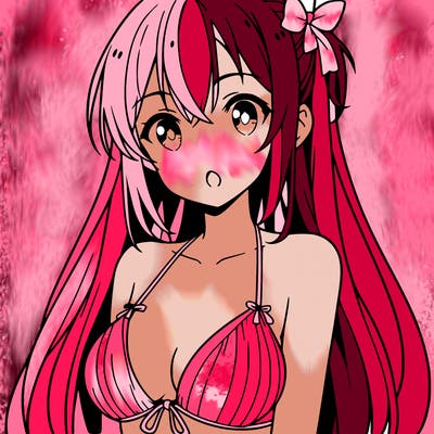 anime girl in bikini