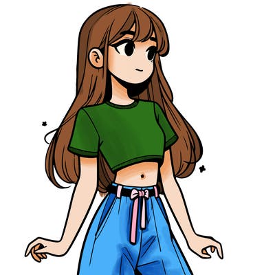 girl in a cute crop top