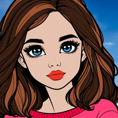 realistic girl whith cute eyes